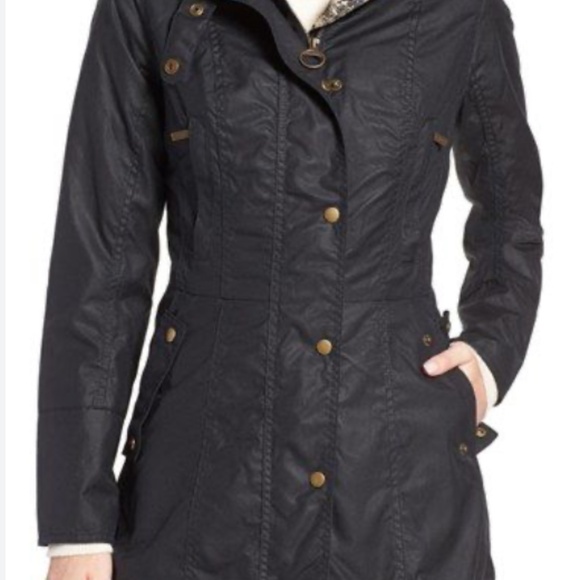NWOT Barbour Holsteiner Skirted Waxed Cotton Jacket, Sz 8 (fits 6,8) - Picture 1 of 16